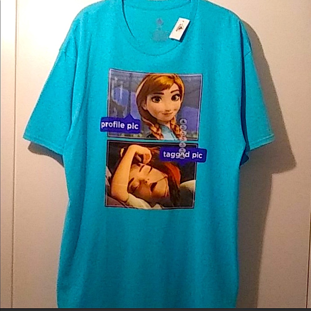 2 Disney Frozen Anna T-shirts XL New (1 w/ tag and 1 w/o tag) $25ea